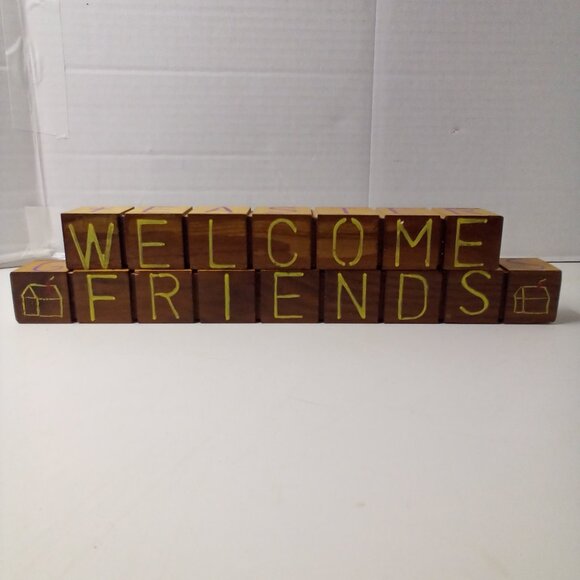 Handmade Wood Mantel Piece Christmas Easter Valentine Welcome Country Decor - Picture 2 of 10